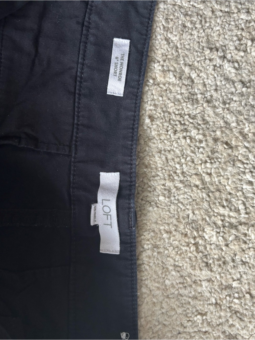 LOFT dark grey Monroe shorts 6”